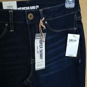 American Rag super skinny dark stretch jeans sz 1